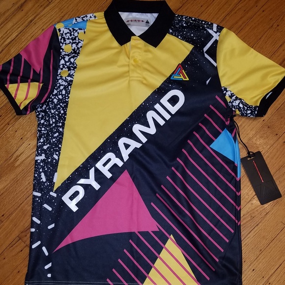 Black Pyramid Other - Black Pyramid Color Block Polo Shirt | Med | NWT Black Pyramid Other - Black Pyramid Color Block Polo Shirt | Med | NWT